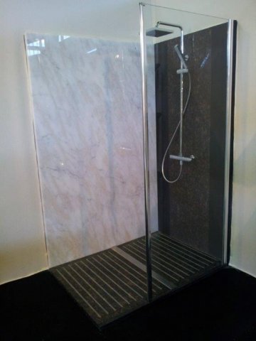 Aménagement de douche ou salle de bain en marbre à Limoges